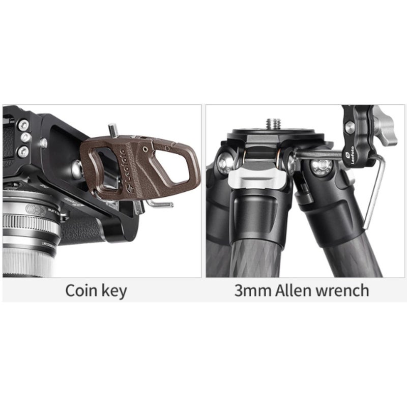 Leofoto MPL and MPL-2 Multi-Function Tool, Handy Survival Multi-Tool, Photographers Allen Wrench Kit, Carabiner for Tripod (MPL) - Image 3